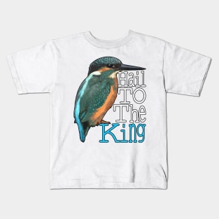 Hail to the KINGfisher Cutout art design Kids T-Shirt